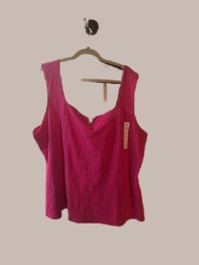 Women's Fuchsia Tank Top with Scoop Neck